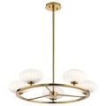 Quintiesse - Lámpara LED para baño en varilla PIM 5xG9/3W/230V, diámetro 71,1 cm, IP44, acabado dorado